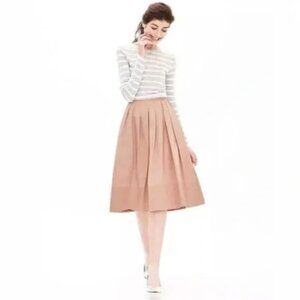 Champagne Pink Midi Skirt